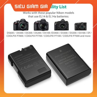 Pin máy ảnh Nikon EN-EL14 RAVPower RP-BC002