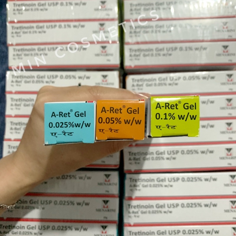 Tretinoin Aret gel 0.1%, 0.05%, 0.025%- Tre Ấn giúp giảm mụn chống lão hóa