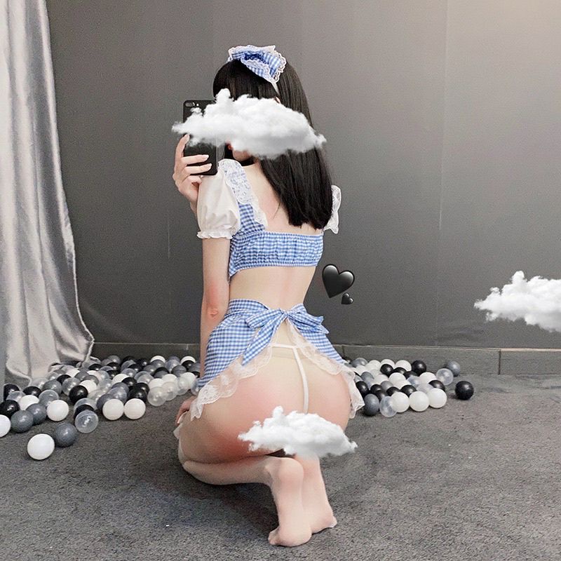 Cosplay hầu gái kẻ karo gợi cảm COS9A | BigBuy360 - bigbuy360.vn