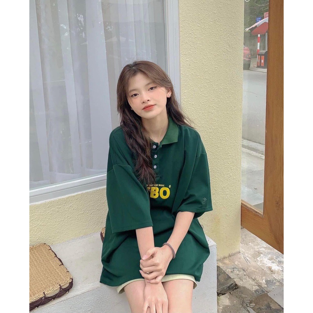 ÁO THUN POLO NAM NỮ UNISEX MÀU XANH LÁ CỰC HOTTREND - FORM CHUẨN ĐẸP