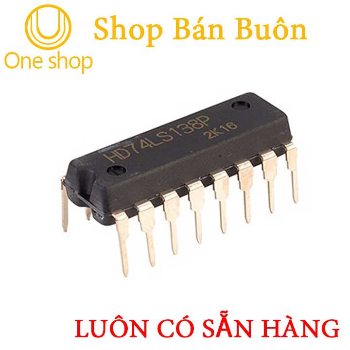 Linh Kiện 74LS138 3 to 8 Decoder/Demultiplexer DIP16