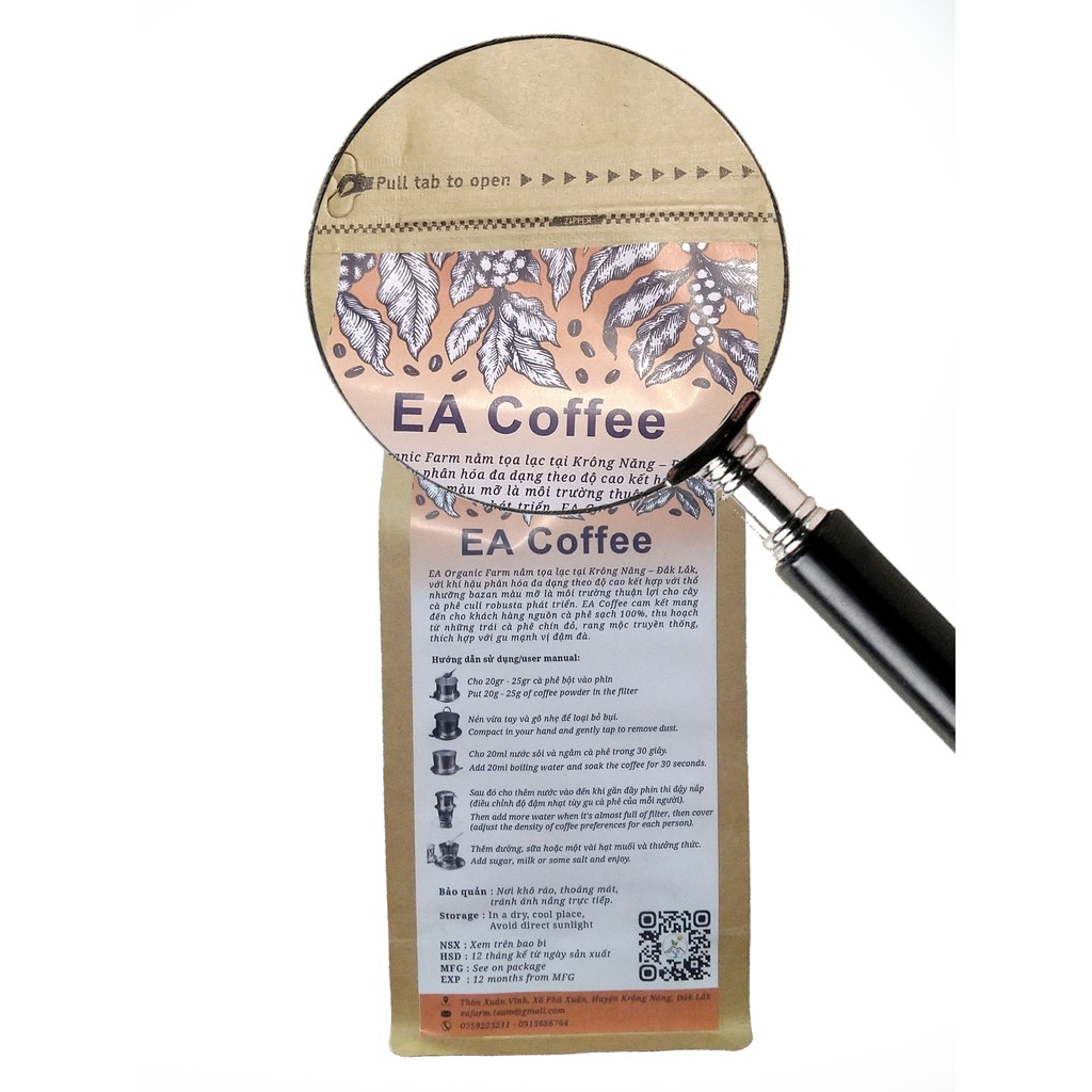 Cà Phê Robusta 100% - Công thức rang xay thủ công đặc biệt - Nguyên chất  - Vị đắng đậm thơm nồng