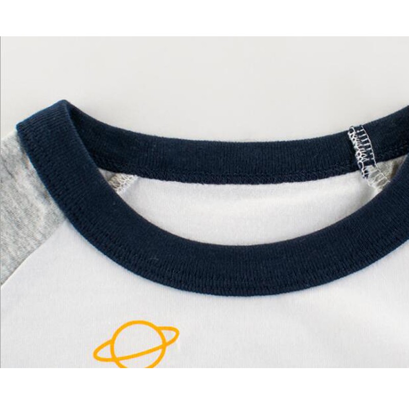Áo Thun Tay Ngắn Cổ Tròn In Hình Khủng Long Dễ Thương Cho Bé Trai 2-9 Tuổi poly kids fashion polo shirt