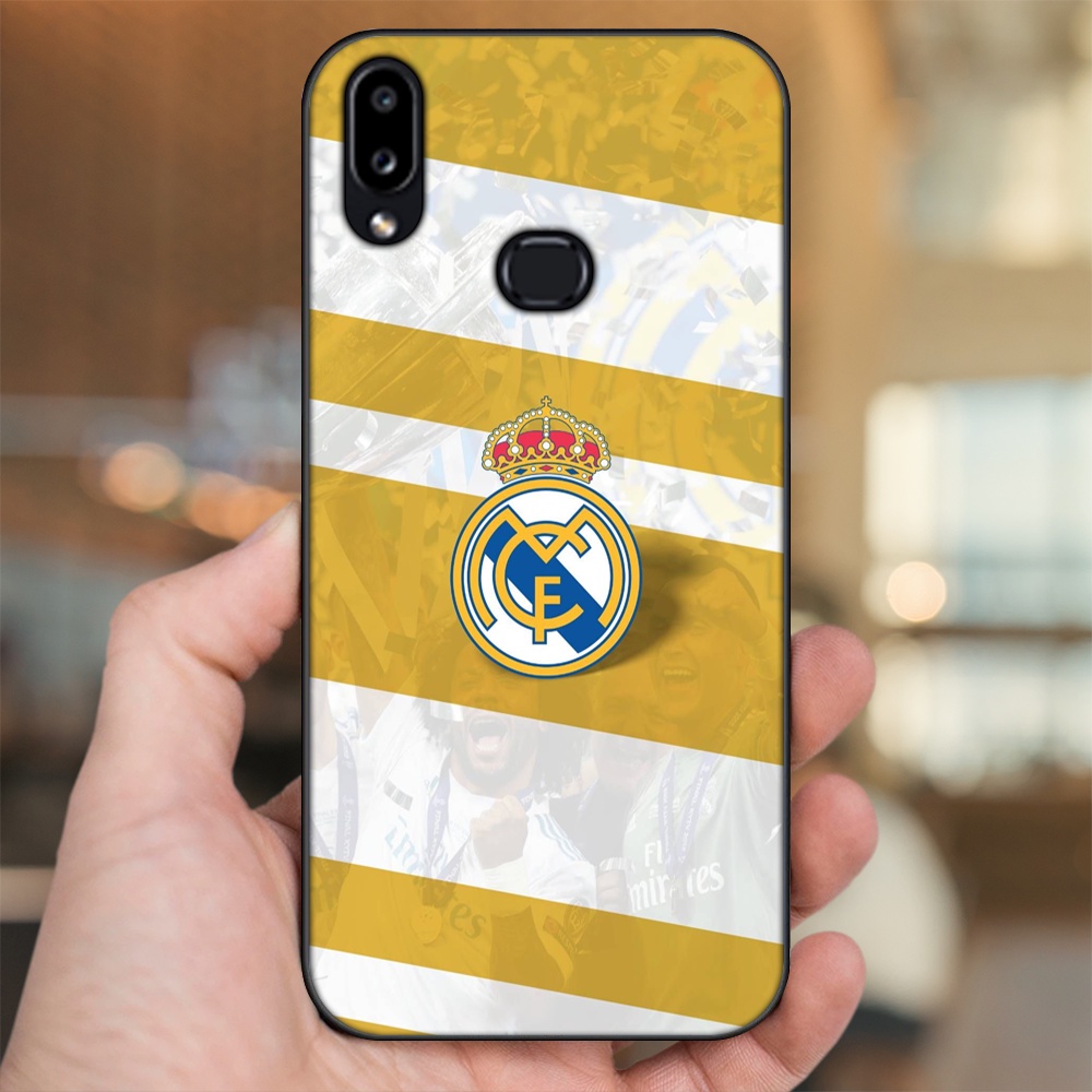 Ốp lưng Samsung A10S viền đen in hình Real Madrid