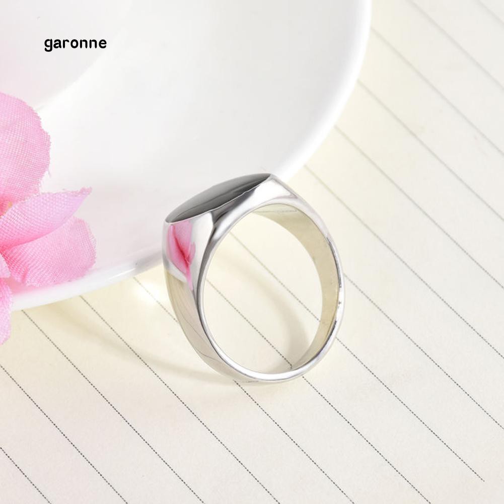 Nhẫn đeo tay mặt bóng bằng thép không gỉ cho nam