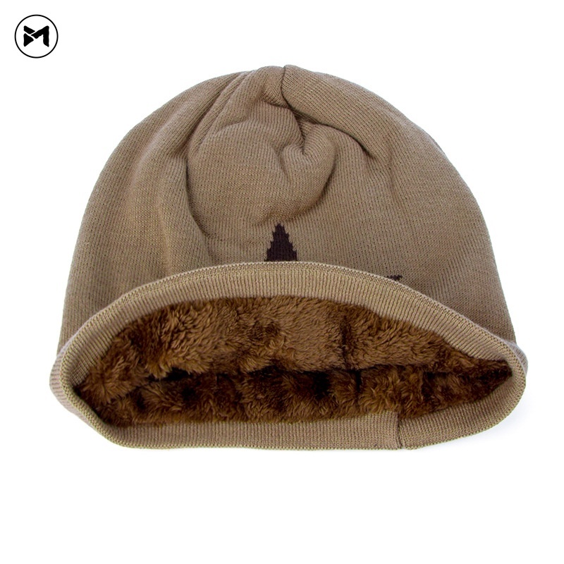 Mũ Len Trùm Đầu Đính Ngôi Sao Năm Cánh Thời Trang Mùa Đông Hàn Quốc