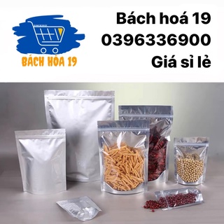 (Gía sỉ lẻ) 1kg túi zip bạc 1 mặt trong 1 mặt bạc- đáy đứng hàng loại 1