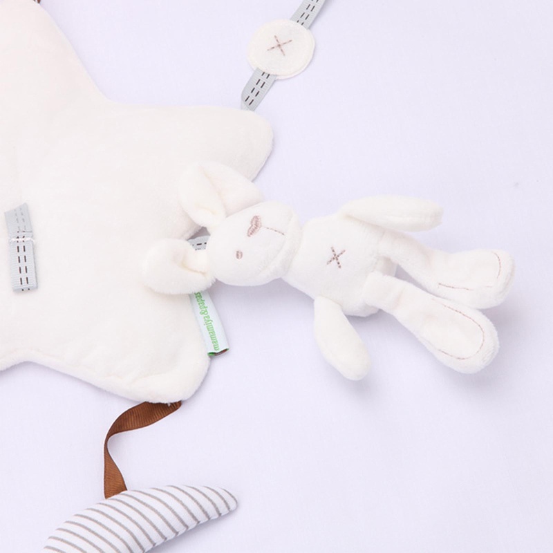 Chuông Gió Lục Lạc Đồ Chơi Di Động Nhồi Bông Xoay Được Có Nhạc Treo Nôi Em Bé