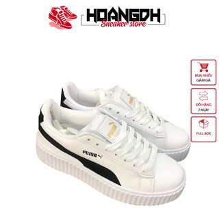 [Free Ship - Ảnh Thật] Giày thể thao sneaker nữ trắng kẻ đen đế cao 5cm  đi học đi chơi hot trend cao cấp
