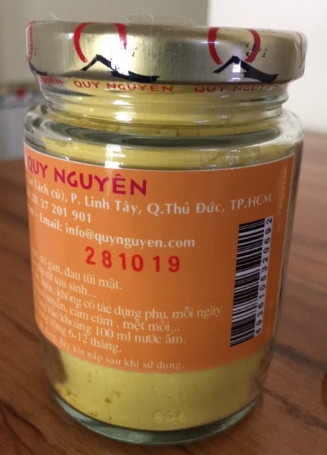 Tinh Bột Nghệ Vàng Quy Nguyên 100gram
