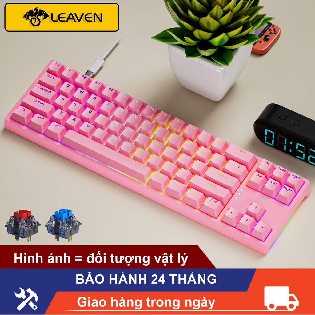 Bàn phím máy tính rgb led K710 LEAVEN 24 giờ vận chuyển bàn phím cơ