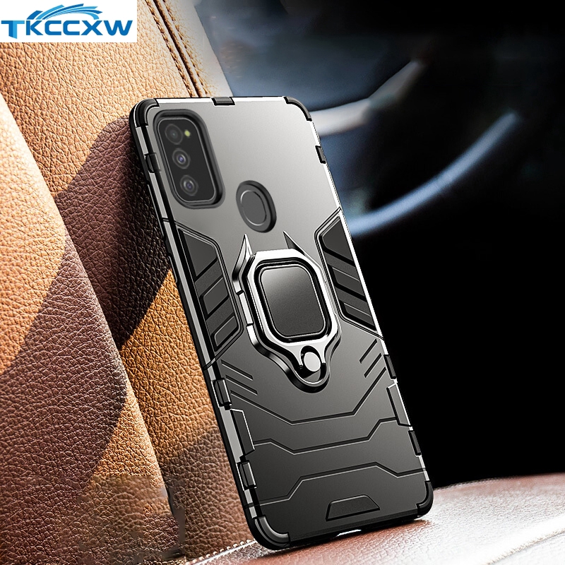 Ốp điện thoại PC + TPU có nhẫn giá đỡ từ tính cho Samsung Galaxy M51 M31 M30S M21