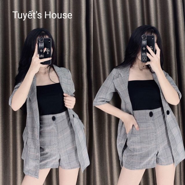 SET VEST BLAZER QUẦN SHORT LƯNG CAO NHÀ MAY SIÊU ĐẸP | BigBuy360 - bigbuy360.vn