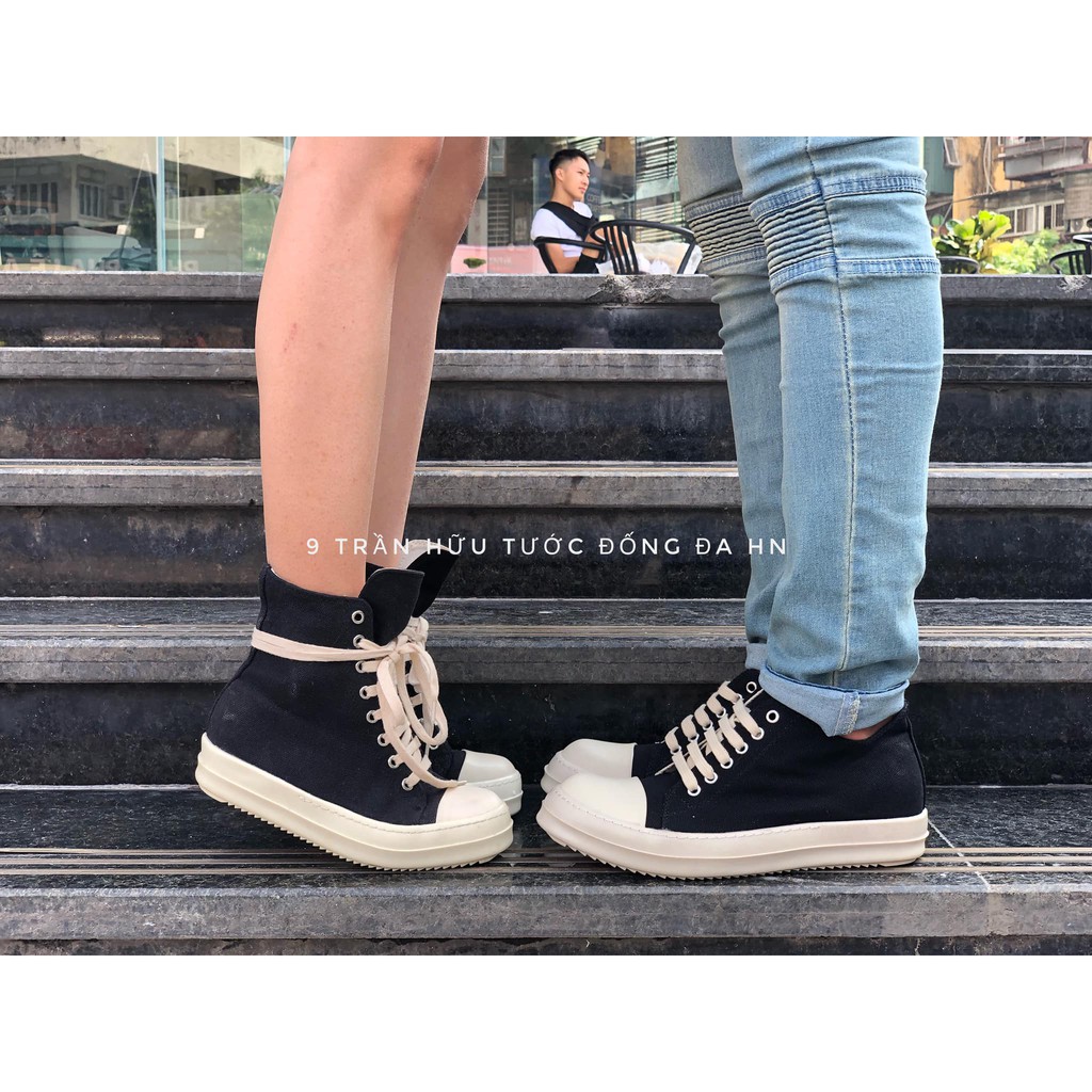 [ HIGH QUALITY + ẢNH THẬT ] Giày Rick Owens ( R.O  ) chất lượng 1 1 vải canvas dày dặn đế thơm mùi sữa