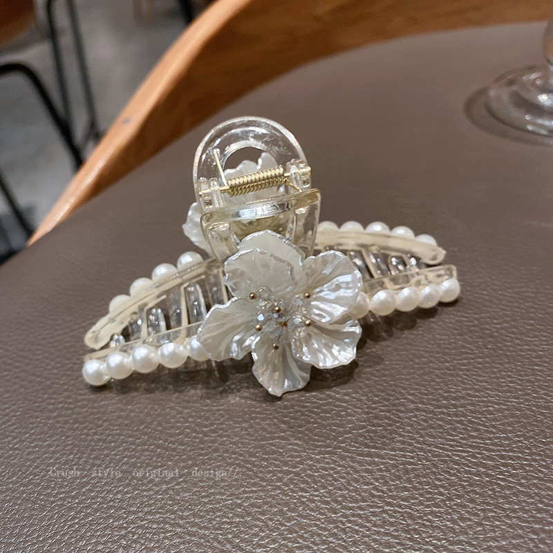 Kẹp Tóc Đính Hoa Ngọc Trai Duyên Dáng Thanh Lịch