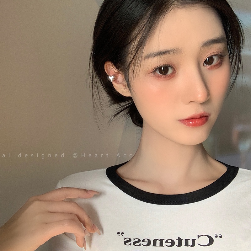 Khuyên Kẹp Vành Tai Hình Trái Tim Sang Trọng Sành Điệu Cho Nữ