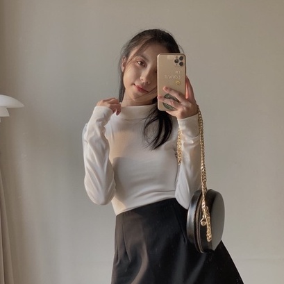 áo thun gân trơn cổ 3 phân TKP115 LOLLIE STUDIO