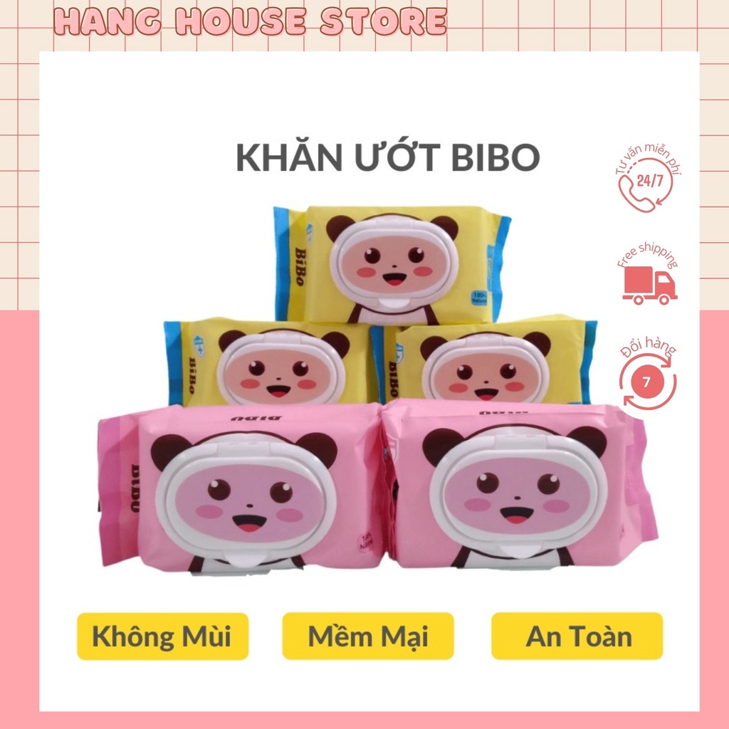 [Đồ Gia Dụng] Khăn Giấy Ướt BiBo Không Mùi An Toàn Cho Sức Khoẻ (100 Tờ)