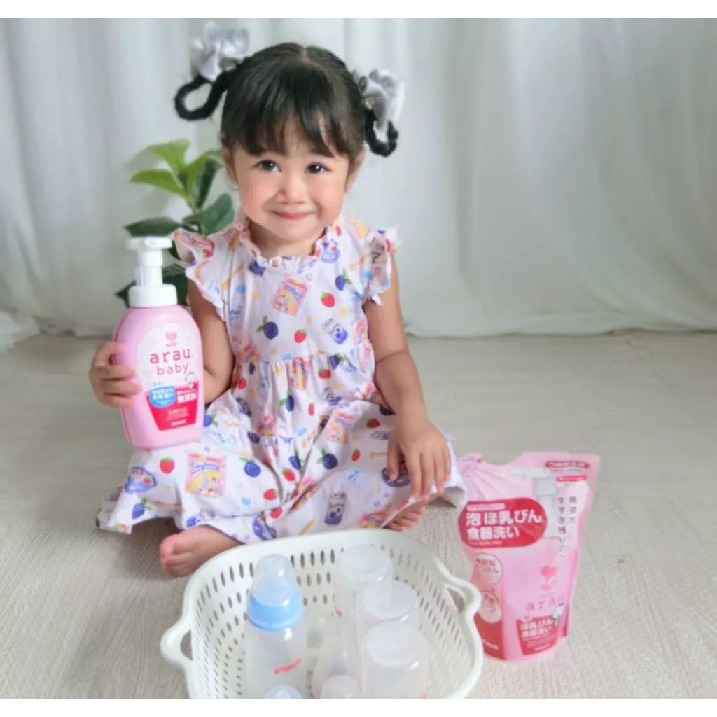 Nước rửa bình sữa Arau Baby Nhật Bản chai 500ml/túi 450ml