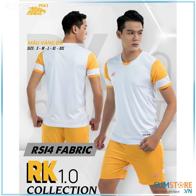 RIKI – Áo Đá Banh Không Logo Riki RK 1.0 Vàng
