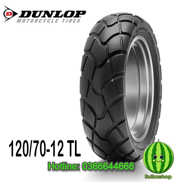 Lốp xe máy Dunlop D604 120/70-12 TL kiểu dáng Cruiser/Touring, xuất xứ Indo