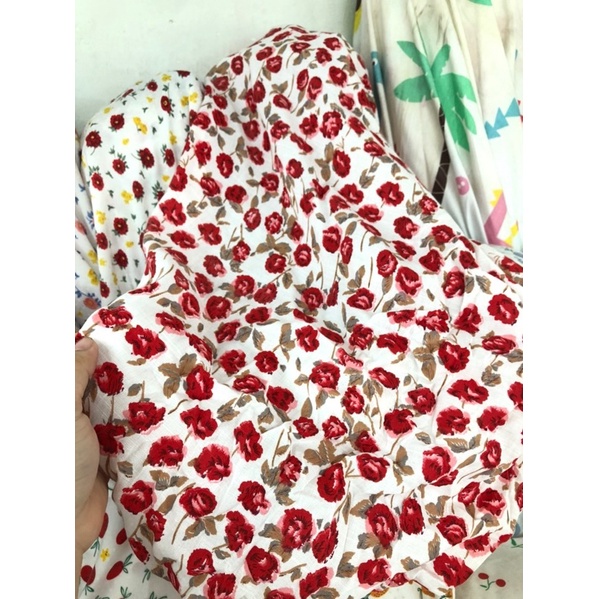 [Shop bigsize nữ 50kg đến 90kg] Đầm hoa hai dây kèm áo khoác đỏ - Shop Táo Đỏ Bigsize HCM