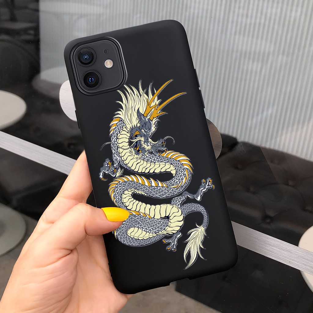 Ốp điện thoại TPU mềm hình con rồng màu kẹo cho iPhone 6 6s plus 11 11pro 11promax X XR XS 7 7plus 8 8plus