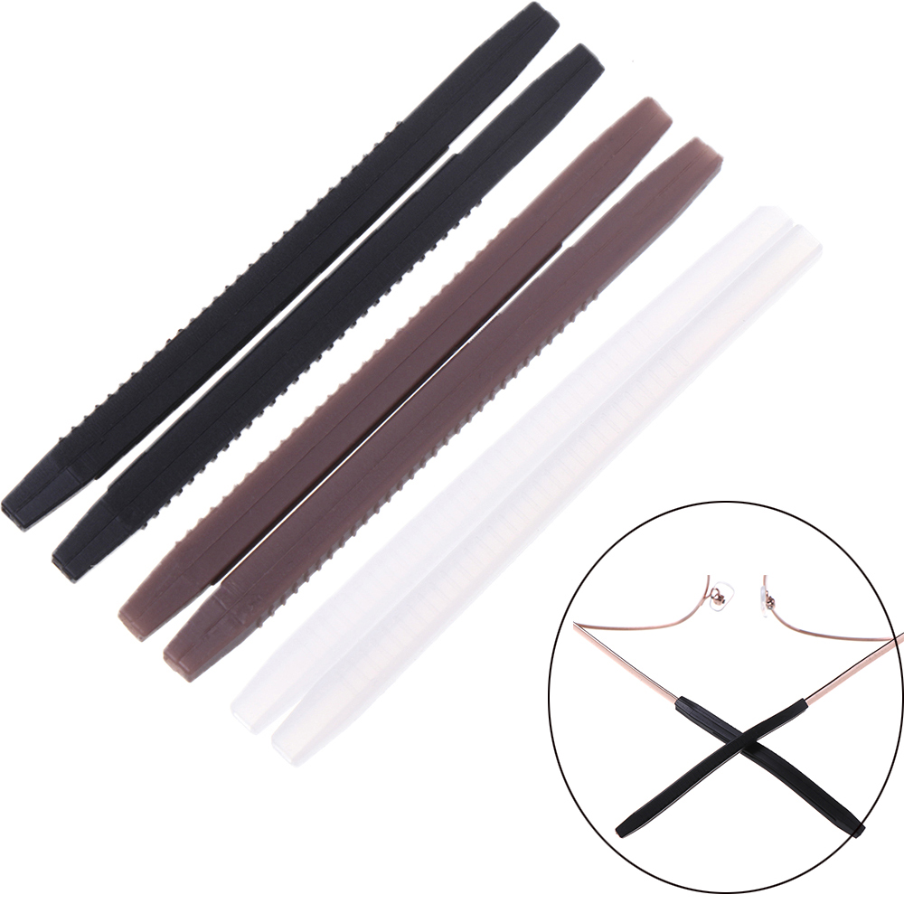 1 Cặp Phụ Kiện Gắn Gọng Kính Bằng Silicon Chống Trượt Nhiều Màu