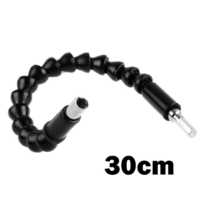Dây 30cm Nối Dài Vặn Vít, Ống Nối Mềm Vặn Vít Uốn Cong Dùng Cho Máy Khoan Pin Khoan Điện Cầm Tay Chuyển Động 180 Độ