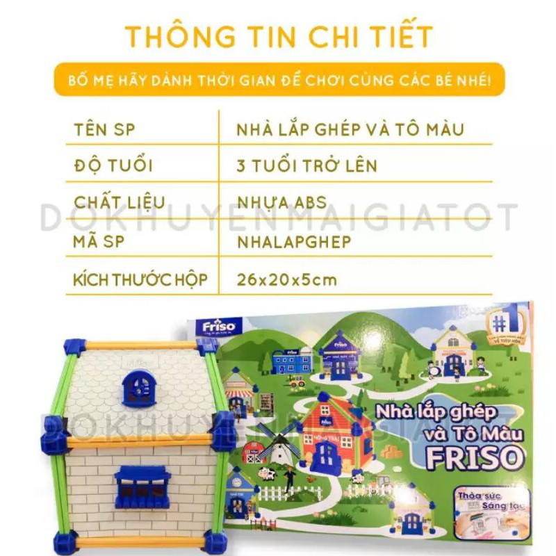 BỘ ĐỒ CHƠI LẮP GHÉP VÀ TÔ MÀU NGÔI NHÀ