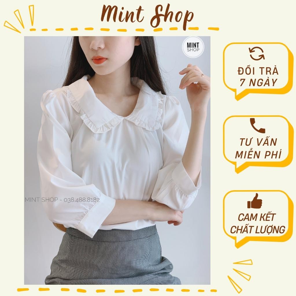 Áo Sơ Mi Nữ, Cổ Sen Xếp, Áo Tiểu Thư, Áo Sơ Mi Công Sở Chất Lụa Hàn Cao Cấp | BigBuy360 - bigbuy360.vn