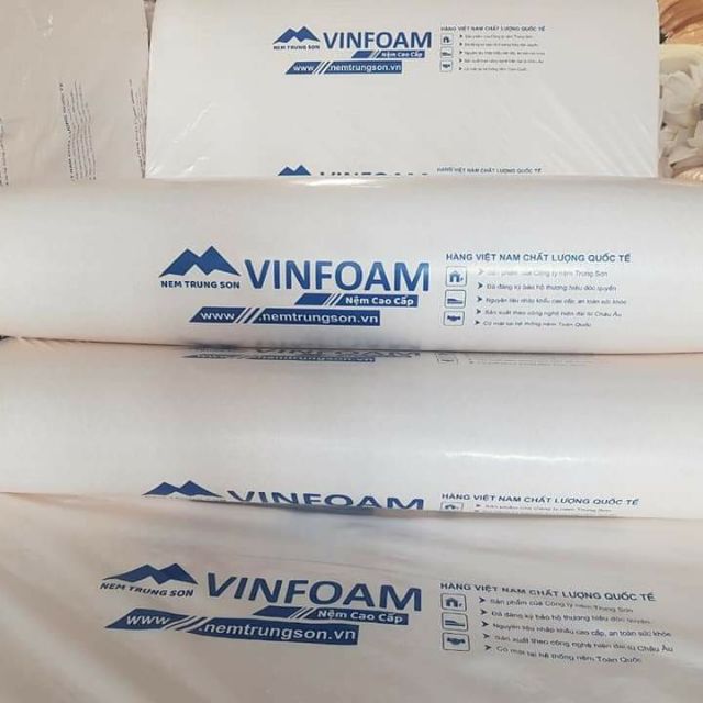 Nệm cao su vinfoam 1m2x2mx10cm bảo hành 15 năm