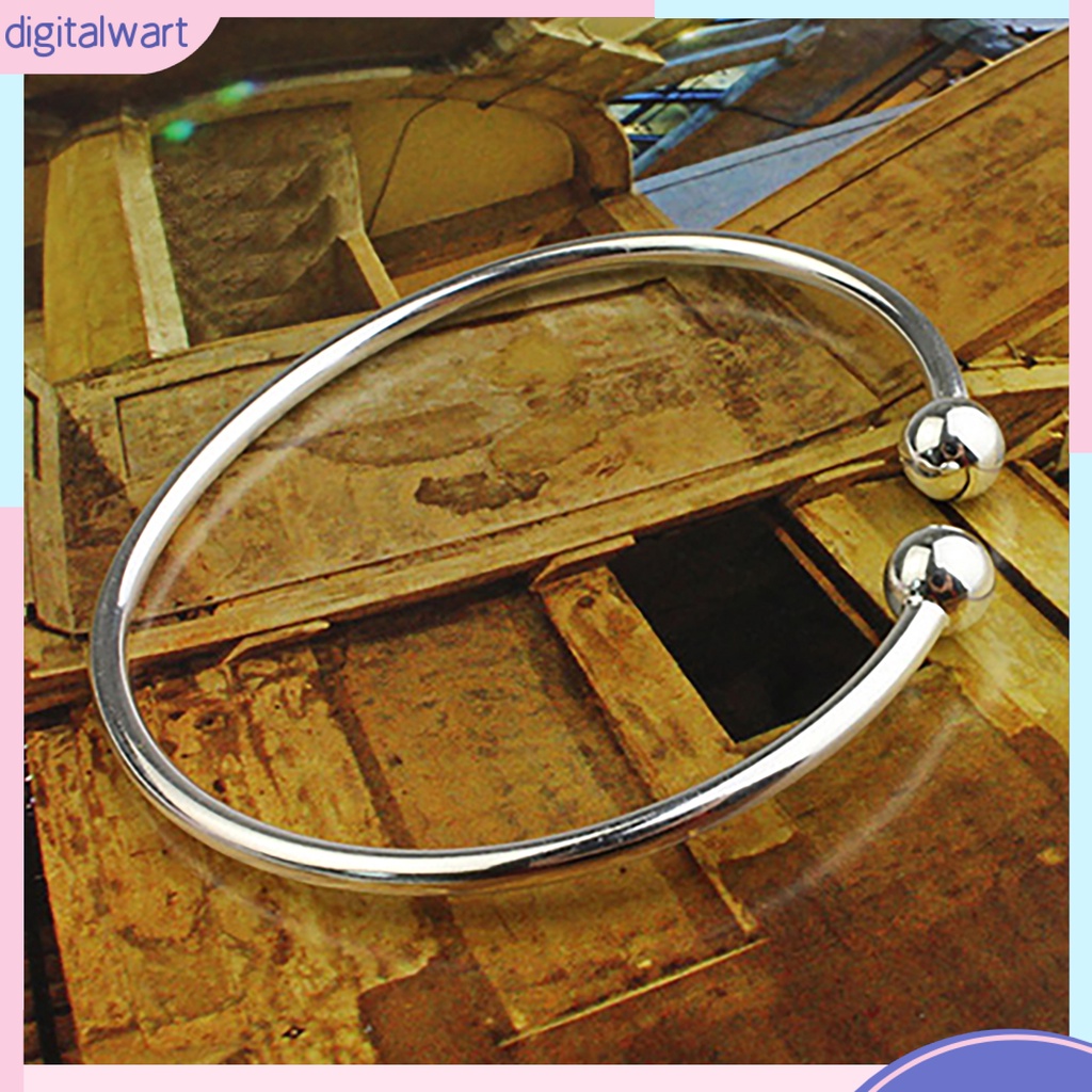 Vòng Đeo Tay Mạ Bạc Kiểu Dáng Đơn Giản Thanh Lịch Cho Nữ