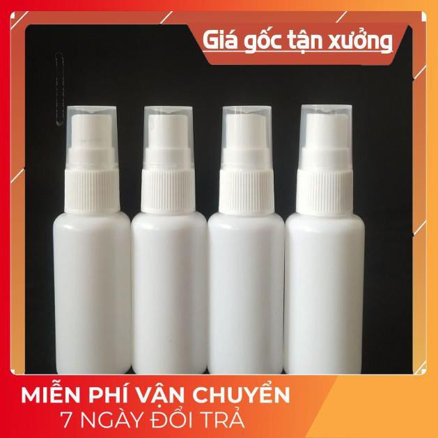 Chai Xịt Phun Sương ❤ GIÁ RẺ NHẤT ❤ [10ml,20ml,30ml] Chai nhựa pet Trắng Sữa chiết mỹ phẩm , phụ kiện du lịch