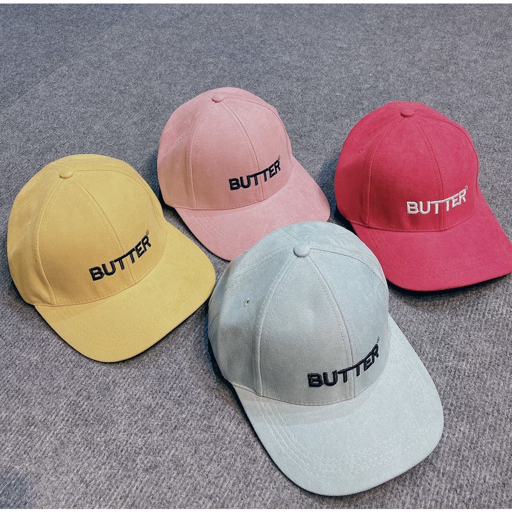Mũ Lưỡi Trai Nón Kết Thêu Chữ Butter Fashion 389 Phong Cách Ulzzang Form Unisex Nam Nữ - Hazo