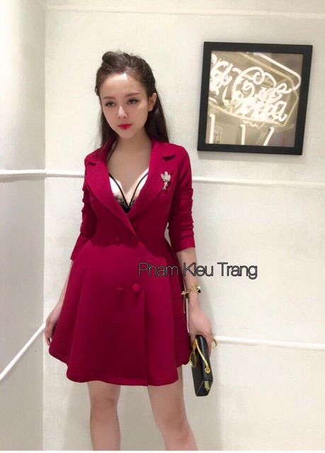 Váy xoè giả vest