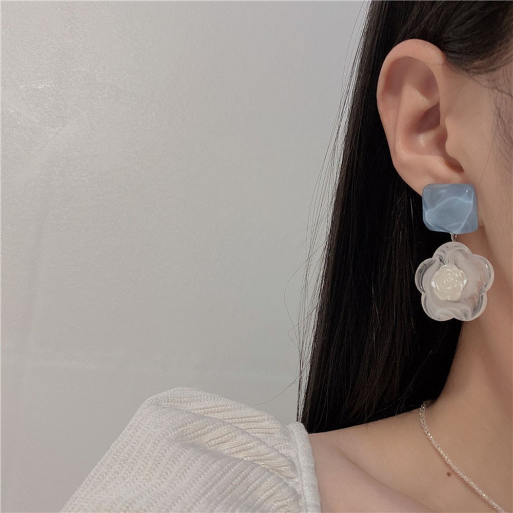 Khuyên Tai Dáng Dài Bằng Acrylic Thời Trang Hàn Quốc Cho Nữ