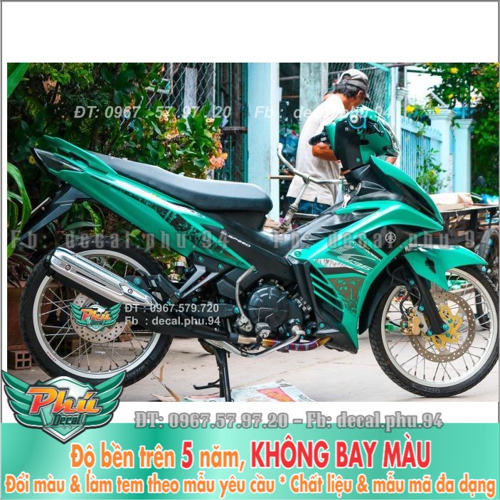 Tem rời Exciter 135 Lc xanh ngọc lục bảo (H) -1