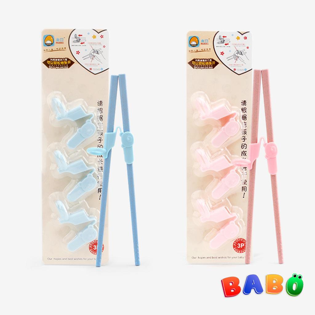 Đồ dùng gắn đũa tập ăn dặm đúng cách cho bé bộ 3 chiếc cho bé ăn uống tự lập