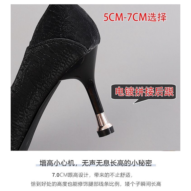 Giày Cao Gót Da Mềm Gót Vừa Mũi Nhọn Thời Trang Xuân Thu Dành Cho Nữ 2022