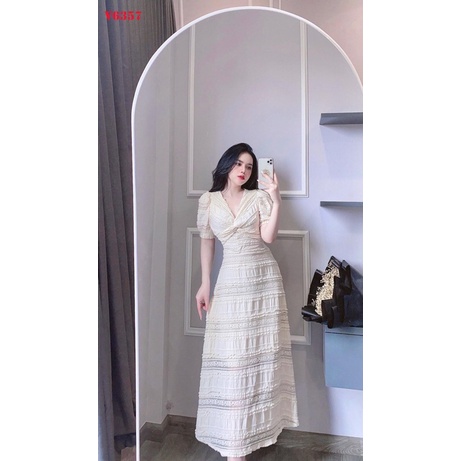 Đầm midi xoắn ngực
