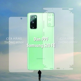 Tấm dán Samsung S20 FE dán PPF mặt trước, dán mặt sau, dán màn hình, dán mặt lưng Full viền chuẩn