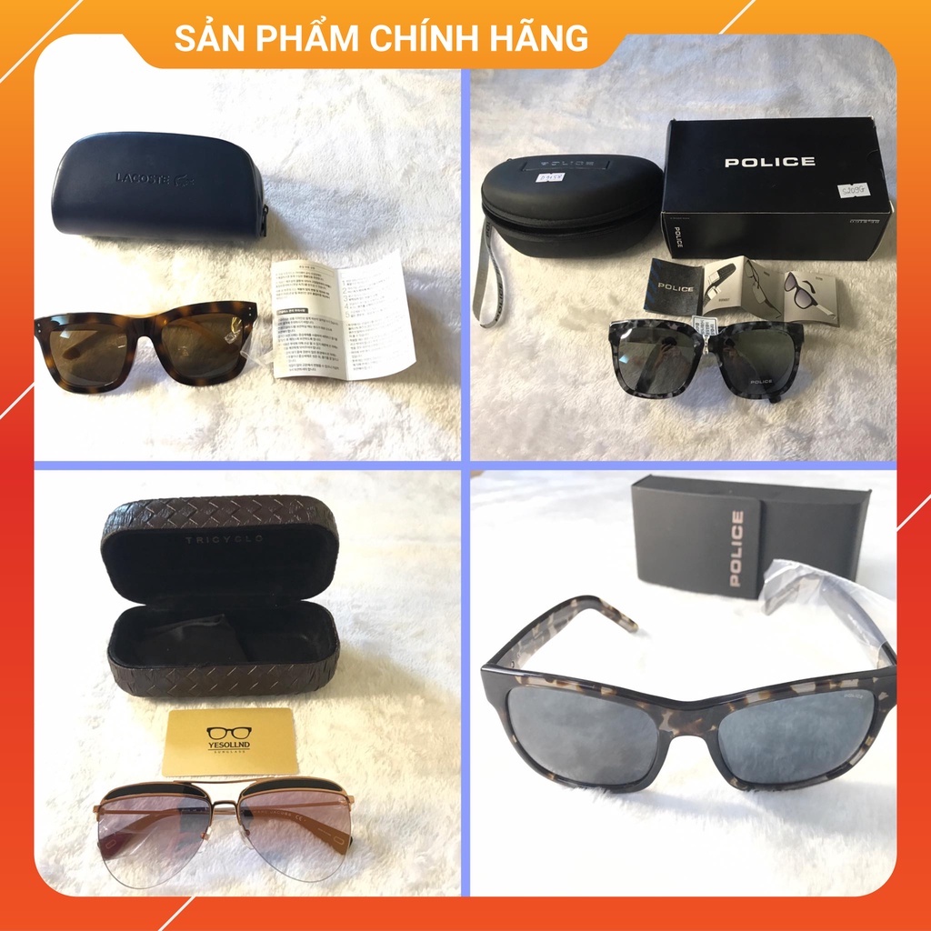 Kính mát chính hãng Police, Lacoste, Marc Jacobs full box, tem chất lượng cao