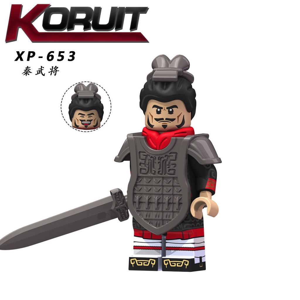 Corey trong nước tương thích Lego Qin Shihuang Minifigure Khối xây dựng Người lính Phong cách nhà nước Đế chế lắp ráp Câ