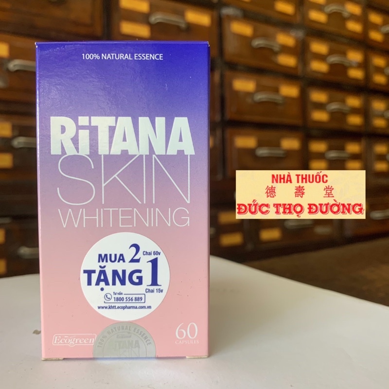 Ritana - chai 60 viên trắng da