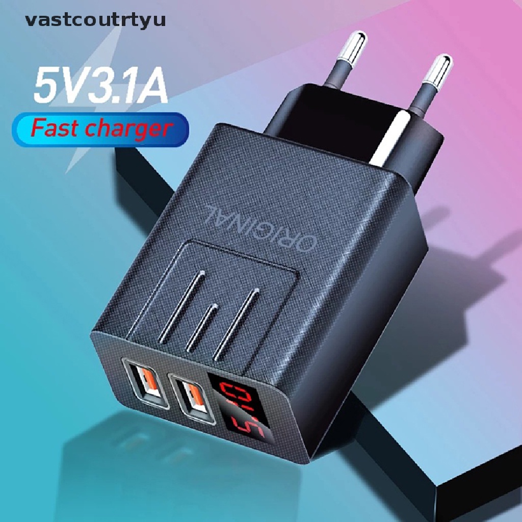 Củ Sạc Nhanh 45W QC 3.0 Cổng USB Có Màn Hình LED Kỹ Thuật Số Cho Điện Thoại