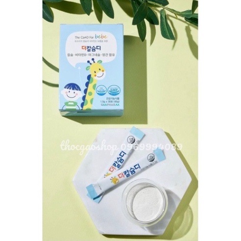 GMpharm canxi bebe 1y+ bổ sung Canxi và vitamin D3 cho bé yêu cao lớn vượt trội Hàn Quốc  30/60 gói