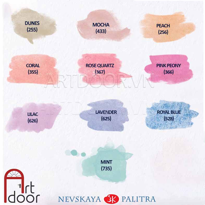 [ARTDOOR] Màu nước WHITE NIGHTS Pastel dạng nén