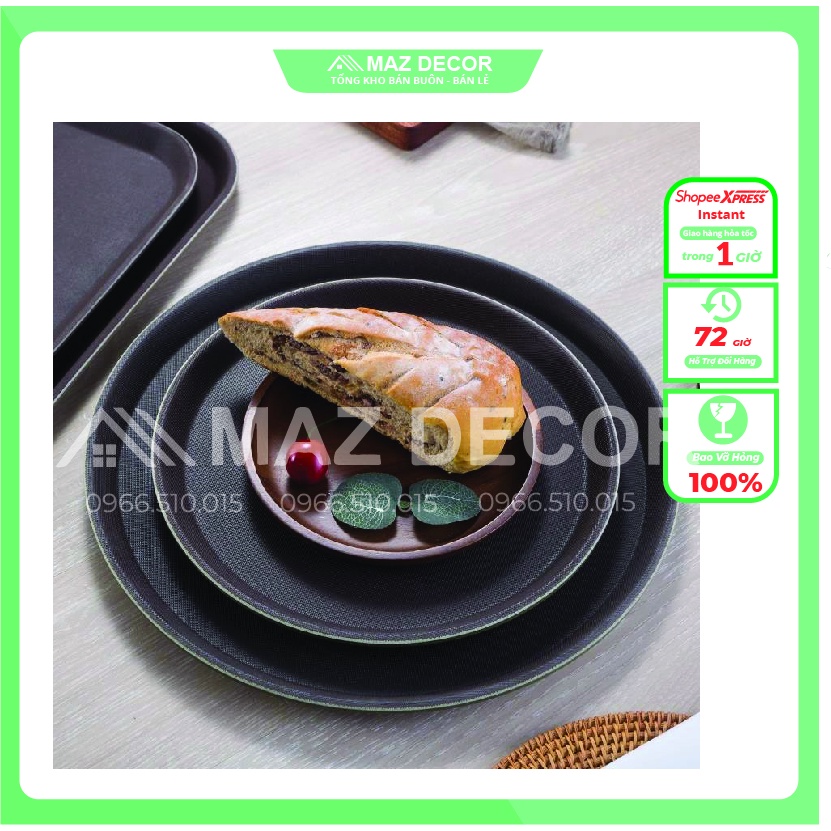 [Sỉ] Khay bê đồ chống trơn tròn các cỡ 28-36-40cm đẹp dày dặn giá rẻ