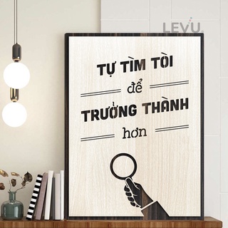 Tranh phòng học LEVU047 "Tự tìm tòi để trưởng thành hơn"